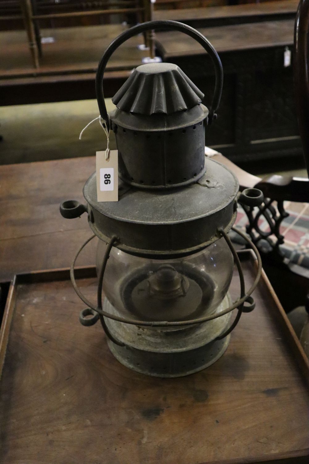 A Victorian Anchor ships lantern by Nunn Ridsdale & Co. London, height 52cm